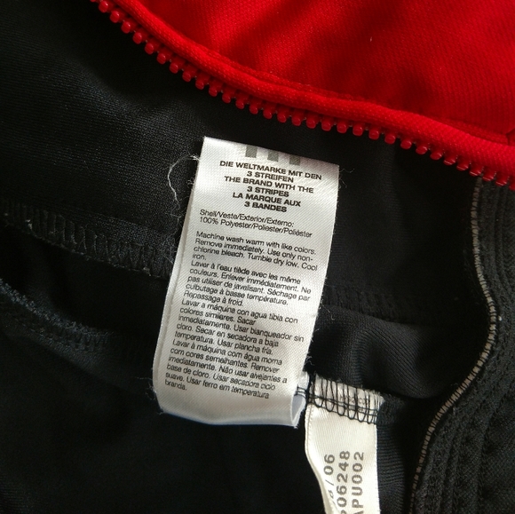 Adidas climacool zip track jacket red black Men S - Picture 8 of 9